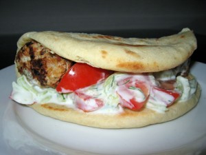 Greek Chicken Pita with Tzatziki Sauce