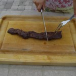 Skirt Steak with Peter Lugar Lime and Garlic Marinade