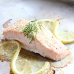 Baked Salmon with Cucumber Salad