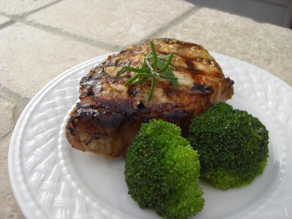 Dijon Grilled Pork Chops in Balsamic and Rosemary Marinade