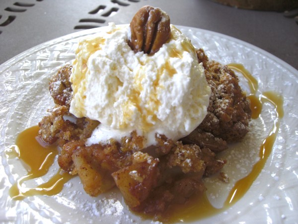 Apple Crisp with Oatmeal Cookie Topping