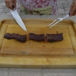 Skirt Steak with Peter Lugar Lime and Garlic Marinade