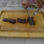 Skirt Steak with Peter Lugar Lime and Garlic Marinade