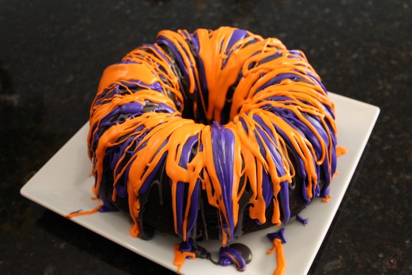 Halloween Rainbow Bundt Cake