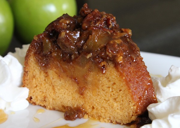 Upside Down Apple Butterscotch Bundt Cake