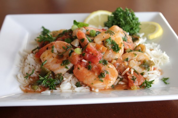 Healthy Spicy Shrimp Scampi Recipe with Organic Muir Glen® Tomatoes