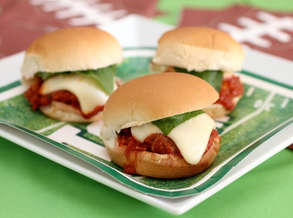 Meatball Parmesan Sliders – Italian Tailgating for your Super Bowl Party