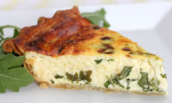 Ricotta and Arugula Quiche